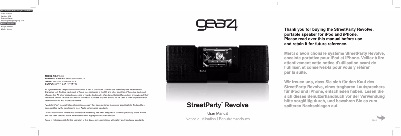 Imagen de la primera página del manual del dispositivo PG466