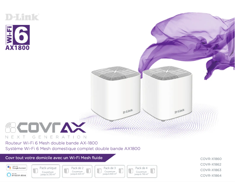 Page 1 de la notice Manuel utilisateur D-Link COVR-X1862