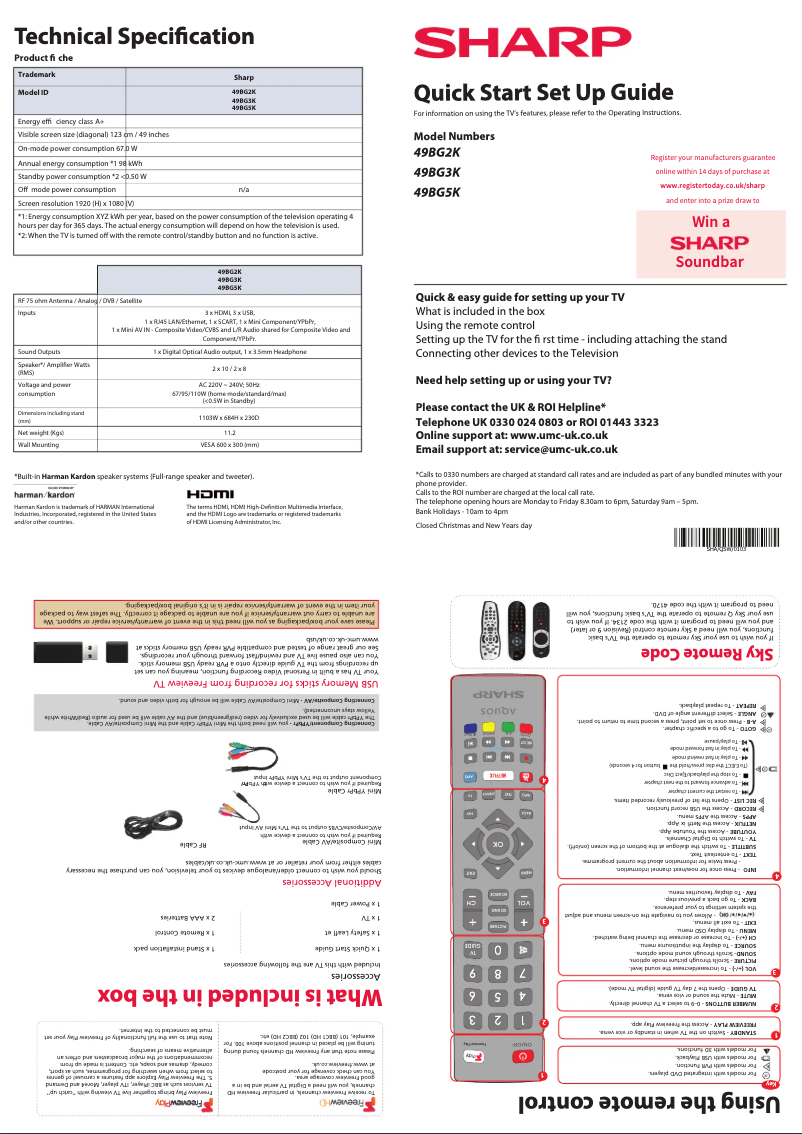 Image de la première page du manuel de l'appareil 49BG5K