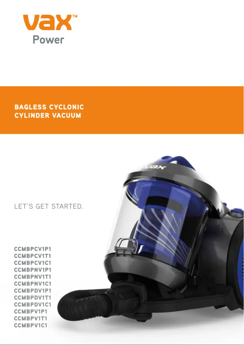 Page n°1 - Manuel utilisateur Vax Power CCMBPCV1P1