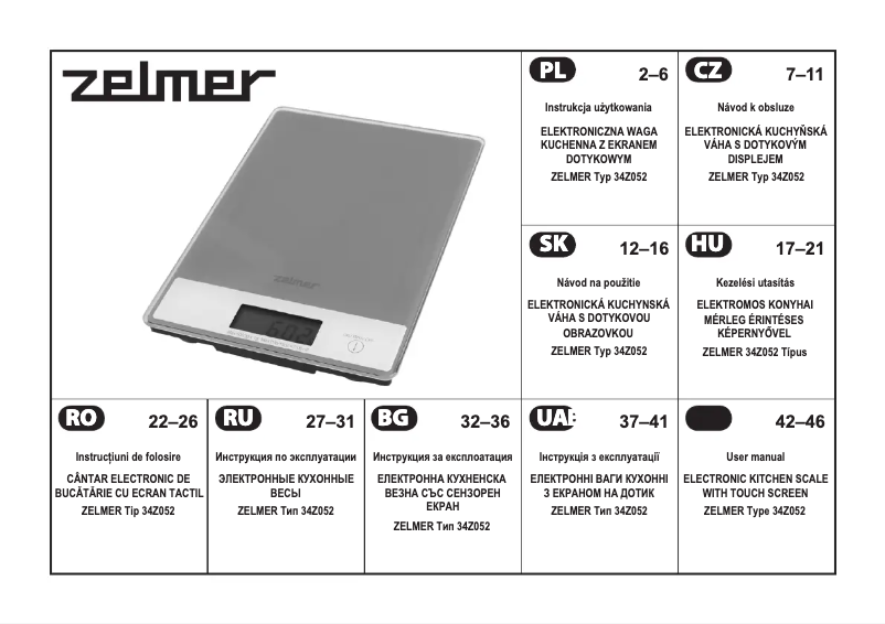 Image de la première page du manuel de l'appareil 34Z052