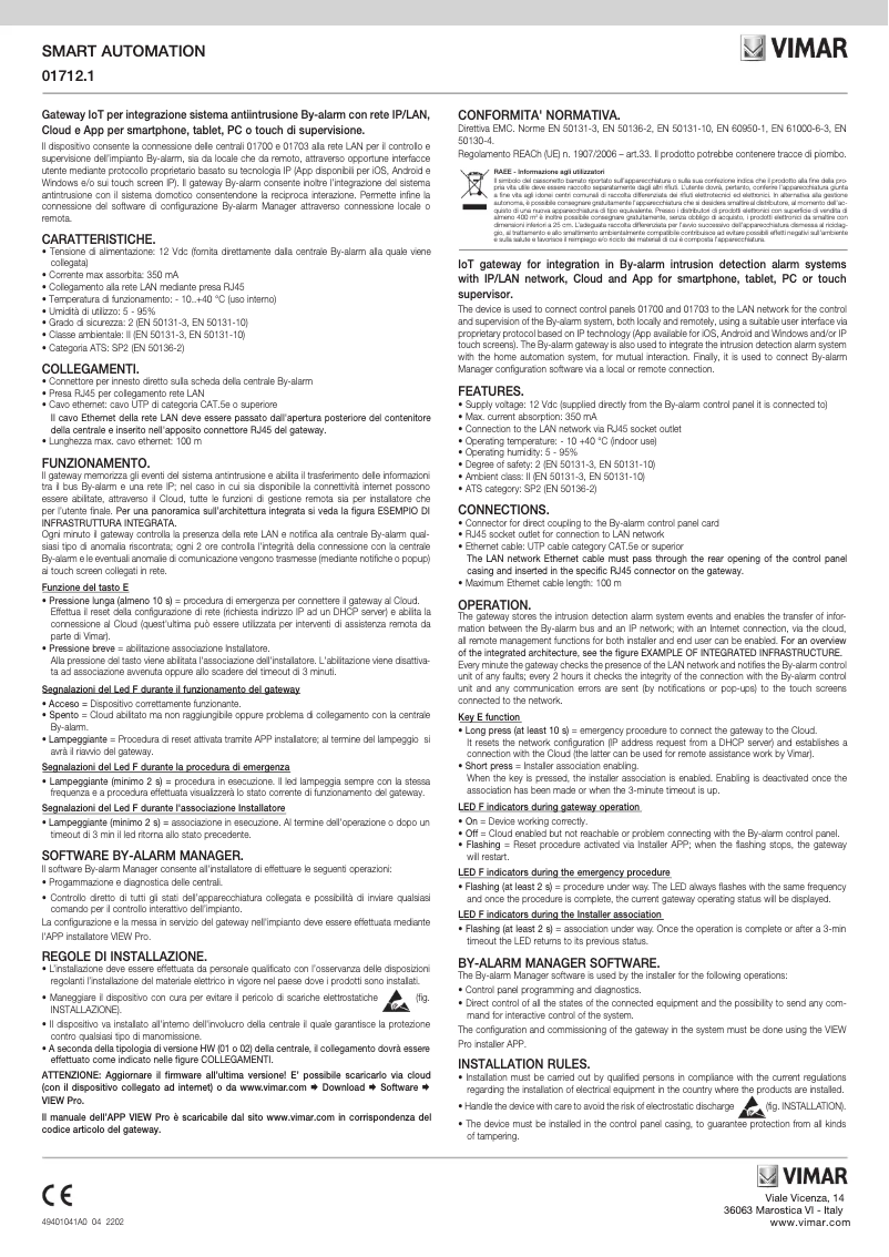 Image de la première page du manuel de l'appareil 01712.1