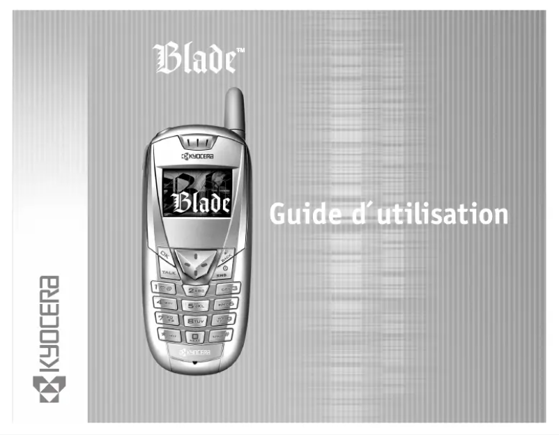 Image de la première page du manuel de l'appareil Blade
