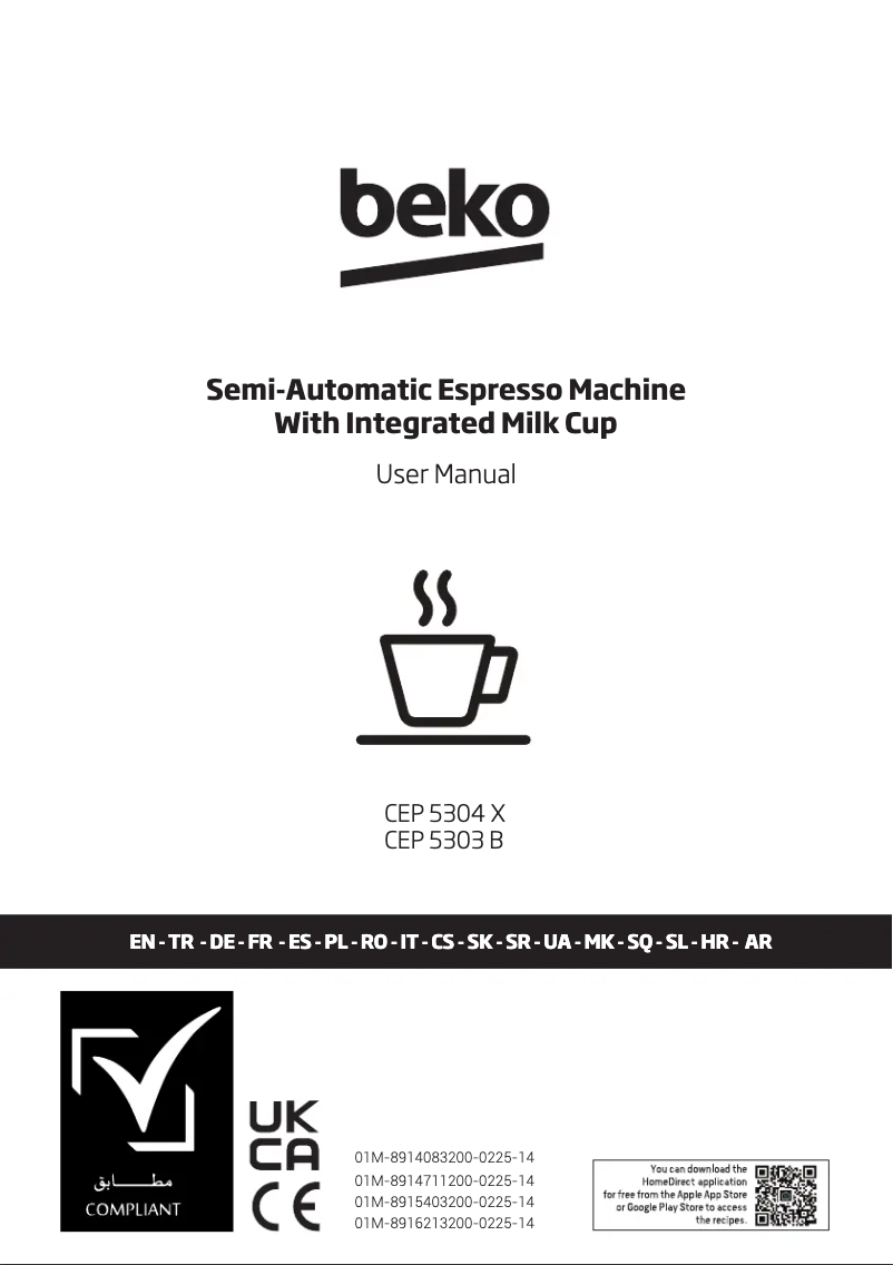 Page n°1 - Manuel utilisateur Beko CEP 5304 X