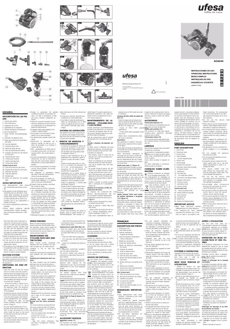 Imagen de la primera página del manual del dispositivo AC6240