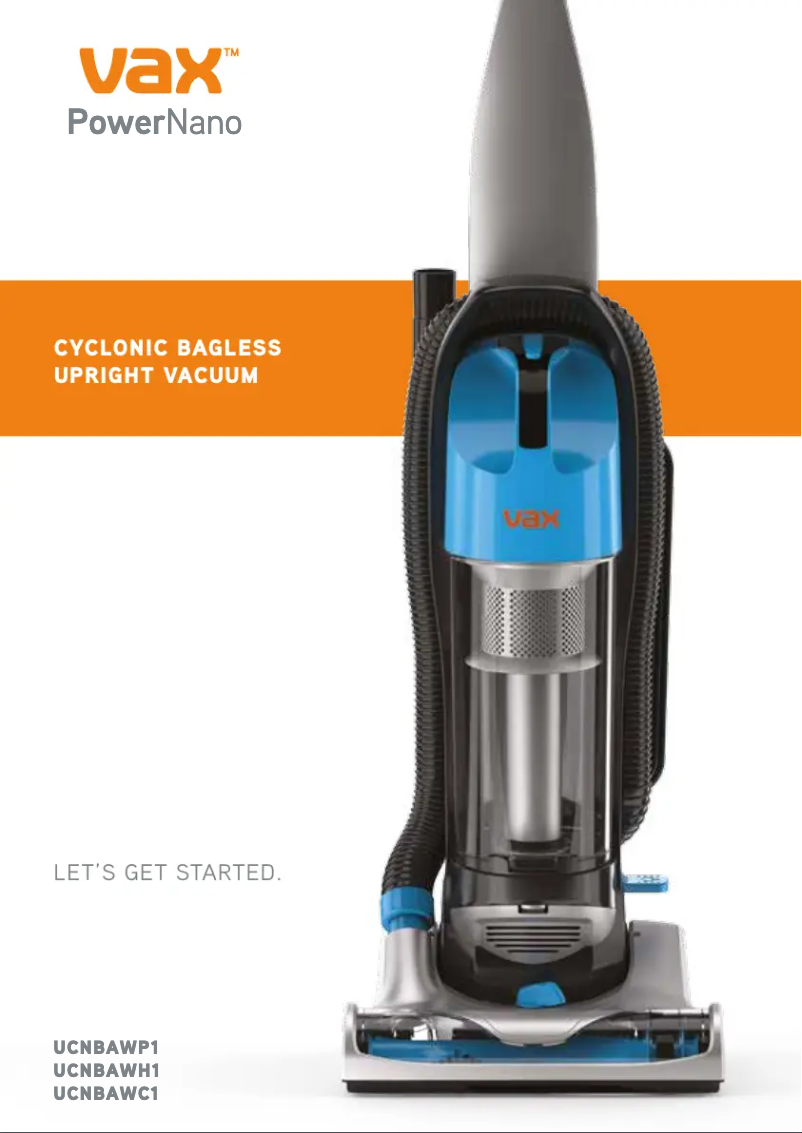 Page n°1 - Manuel utilisateur Vax Power Nano AWU01