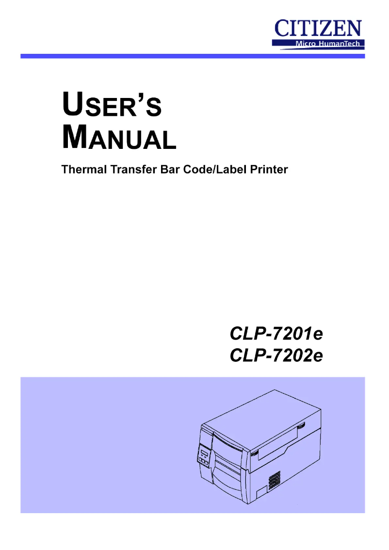 Página 1 del manual Manual de usuario Citizen CLP-7202e