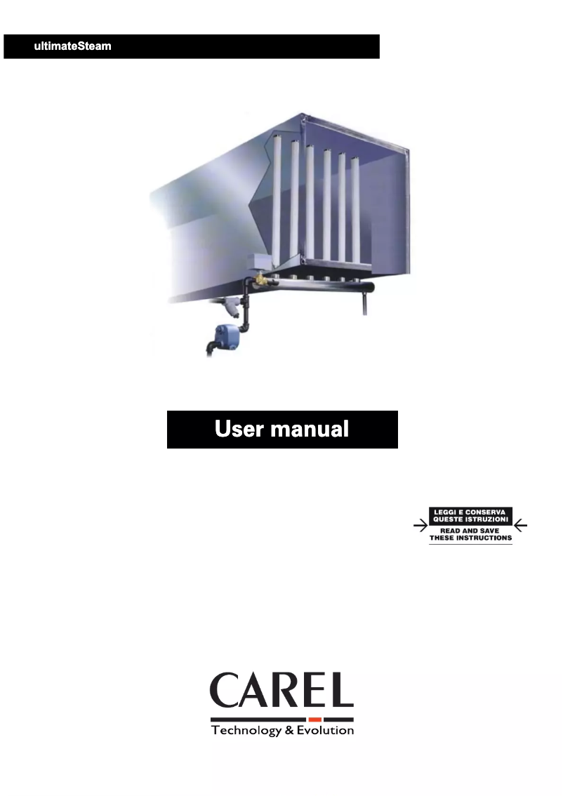 Page 1 de la notice Manuel utilisateur Carel ultimateSteam ND