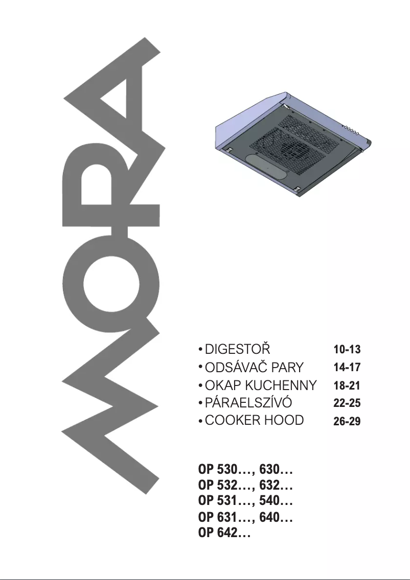 Page 1 de la notice Manuel utilisateur Mora OP 642 W