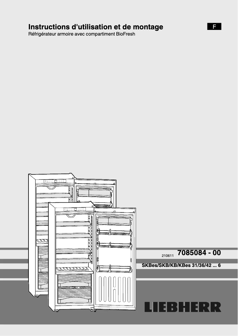 Page 1 de la notice Manuel utilisateur Liebherr SKBES 4210