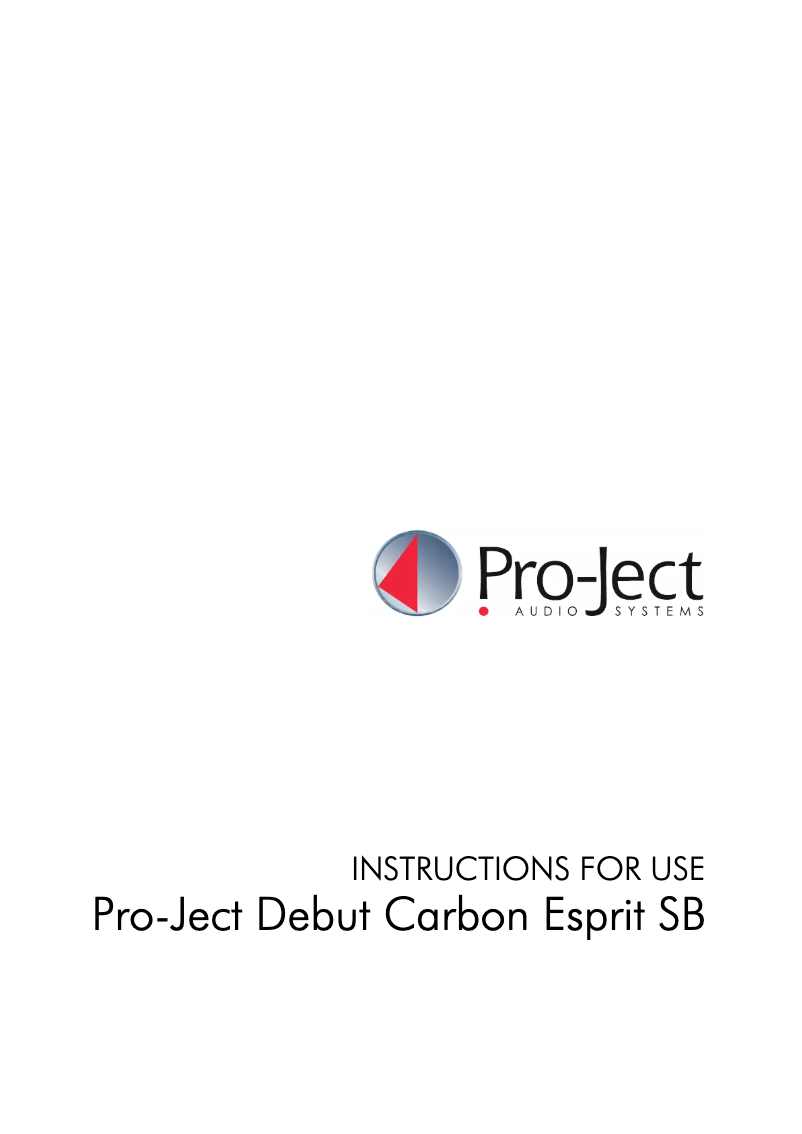 Image de la première page du manuel de l'appareil Debut Carbon Esprit SB (DC)