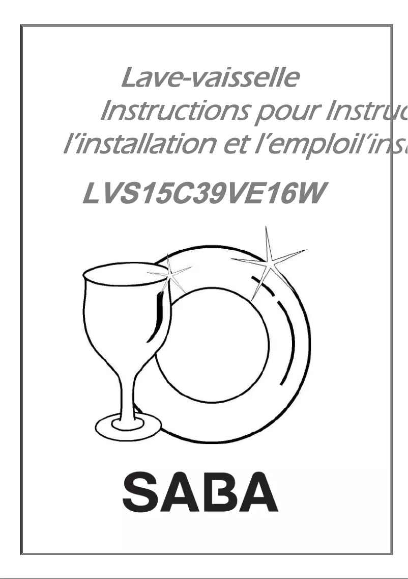 Page n°1 - Manuel utilisateur Saba LVS15C39VE16W