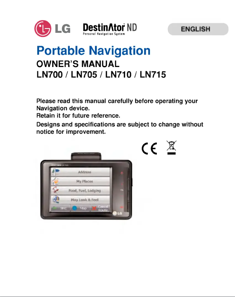Image de la première page du manuel de l'appareil LAN-S460E1