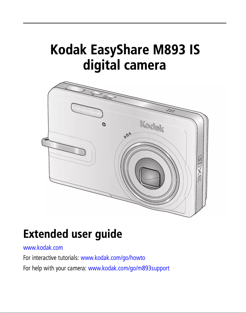 Image de la première page du manuel de l'appareil EasyShare M893 IS