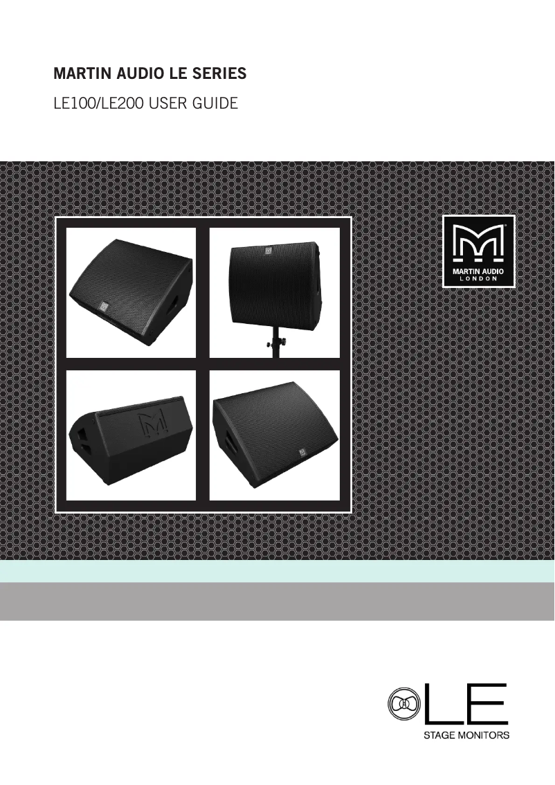 Page n°1 - Manuel utilisateur Martin Audio LE100