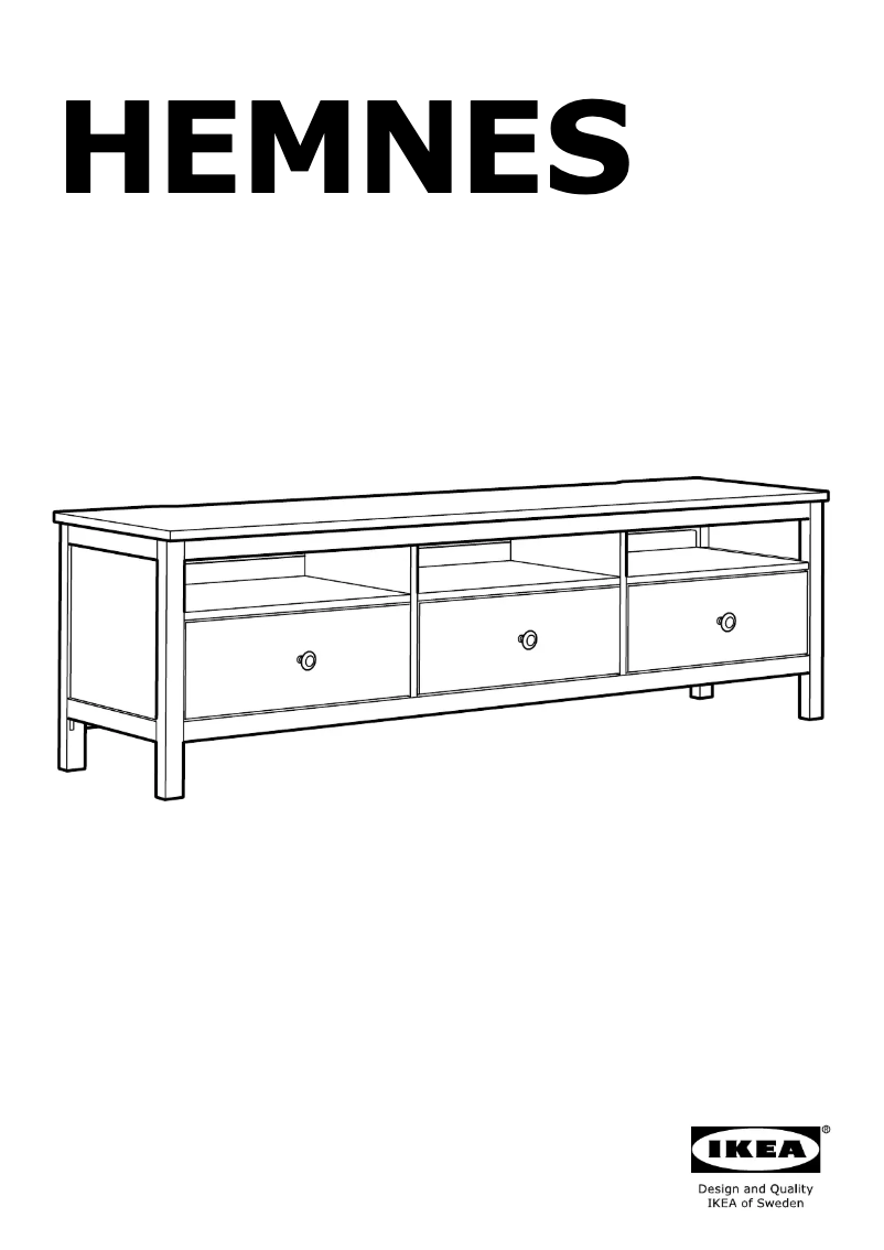 Page 1 de la notice Manuel utilisateur Ikea HEMNES 503.817.47