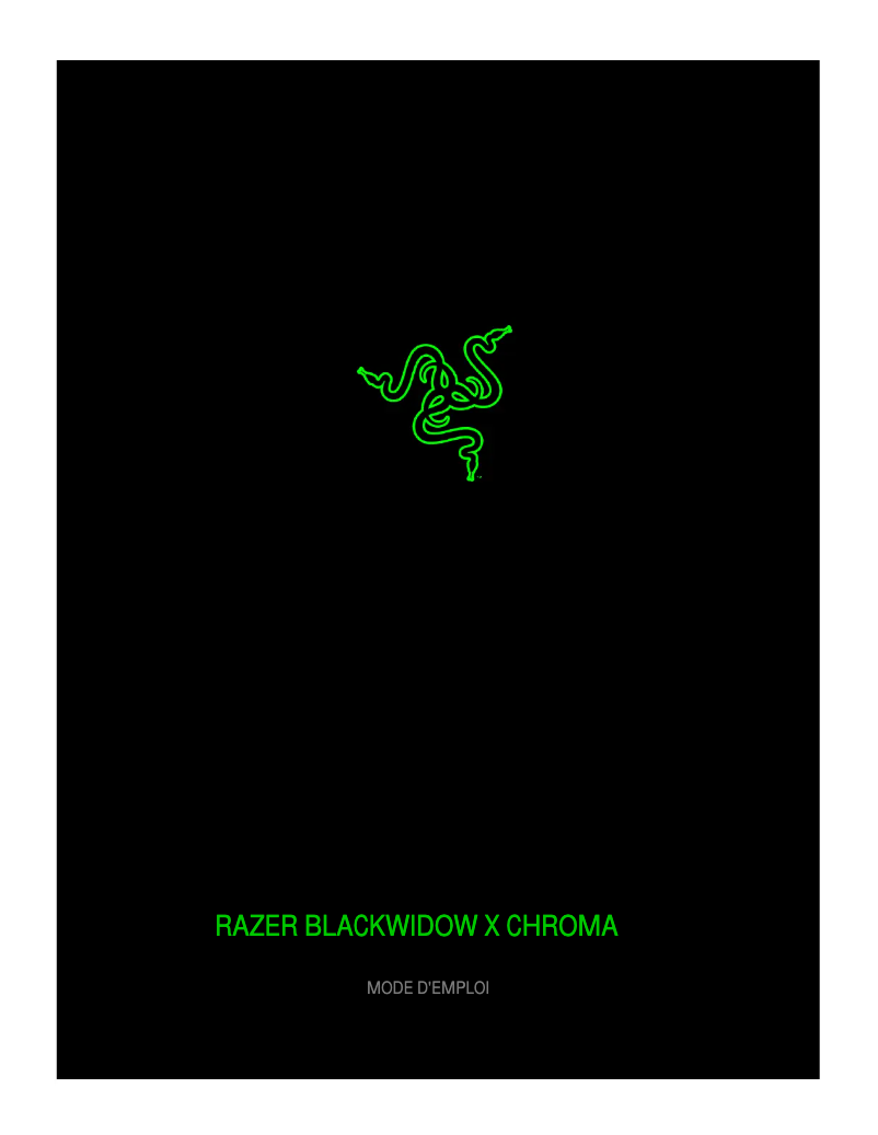 Page 1 de la notice Manuel utilisateur Razer BlackWidow X Chroma