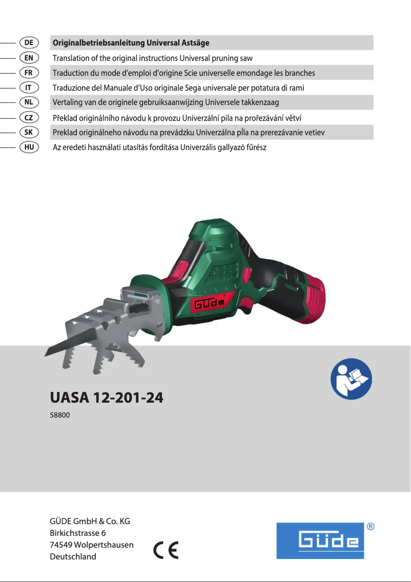 Page n°1 - Manuel utilisateur Güde UASA 12-201-24