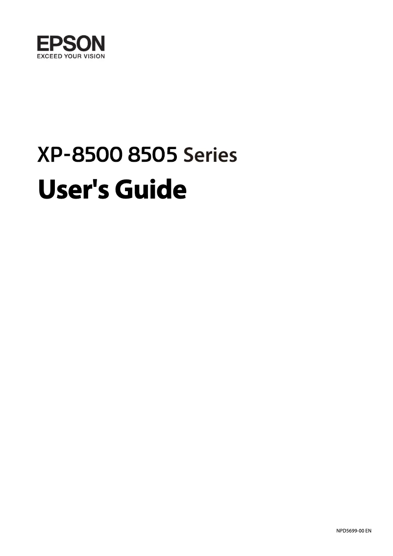 Página 1 del manual Manual de usuario Epson Expression Photo XP-8505