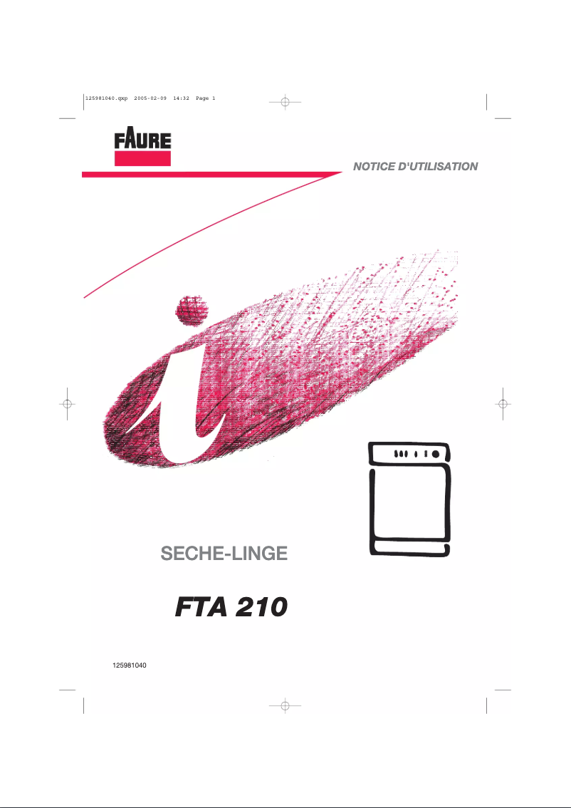 Image de la première page du manuel de l'appareil FTA210
