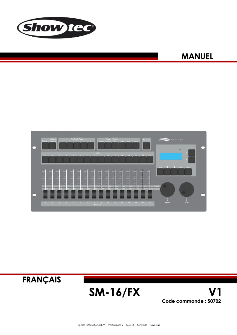 Image de la première page du manuel de l'appareil SM-16/2