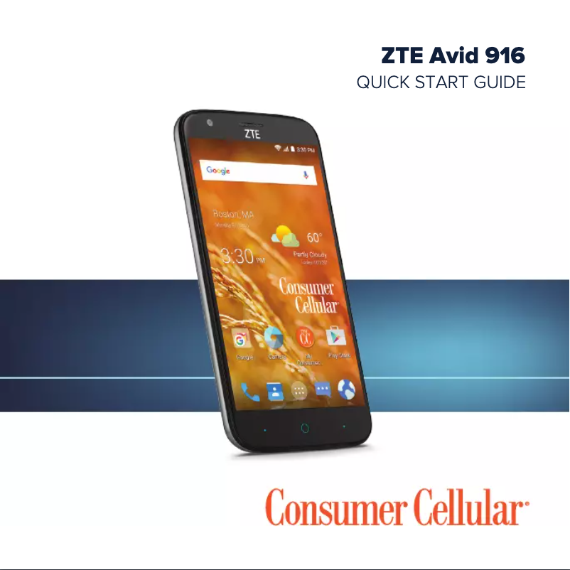 Page 1 de la notice Manuel utilisateur ZTE Avid 916