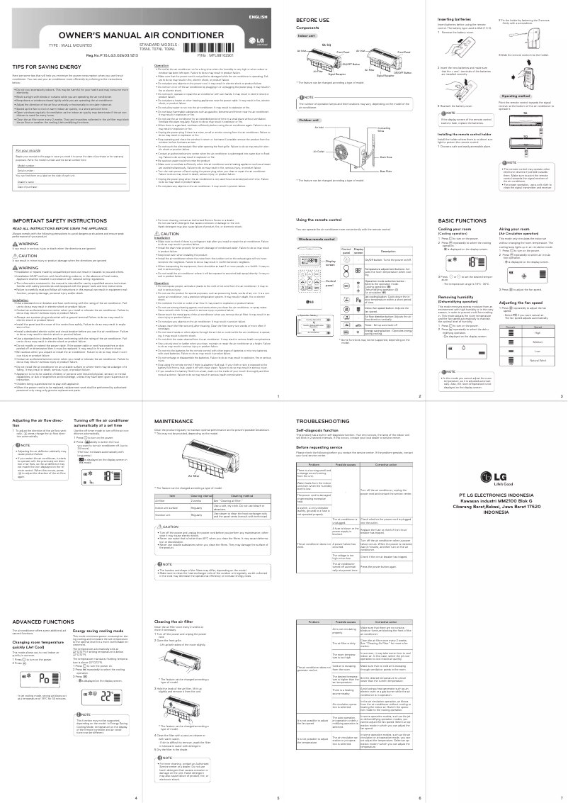 Image de la première page du manuel de l'appareil T09NL