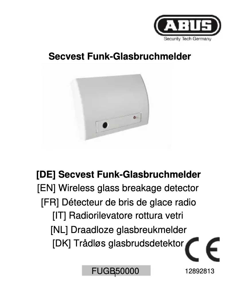 Image de la première page du manuel de l'appareil FUGB50000