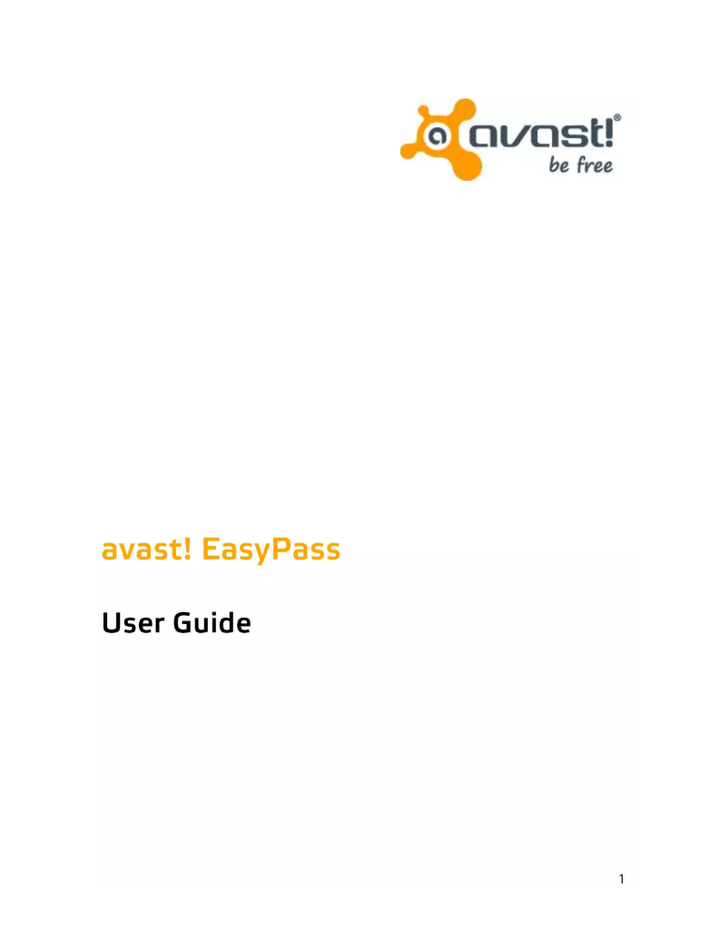 Page n°1 - Manuel utilisateur Avast EasyPass