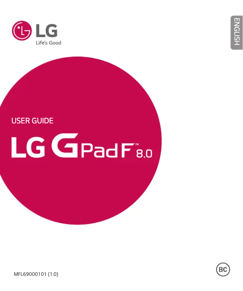 Page n°1 - Manuel utilisateur LG The G Pad F 8.0