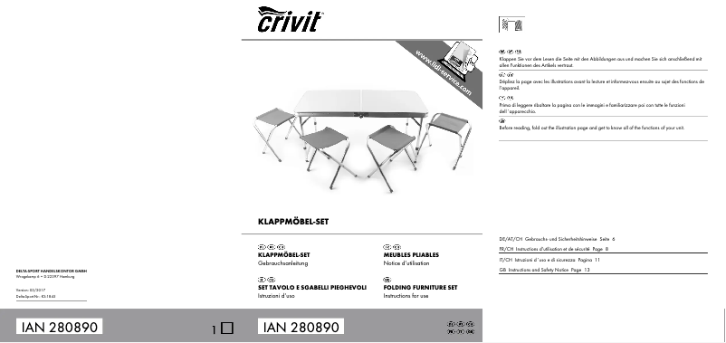 Page n°1 - Manuel utilisateur Crivit IAN 107284