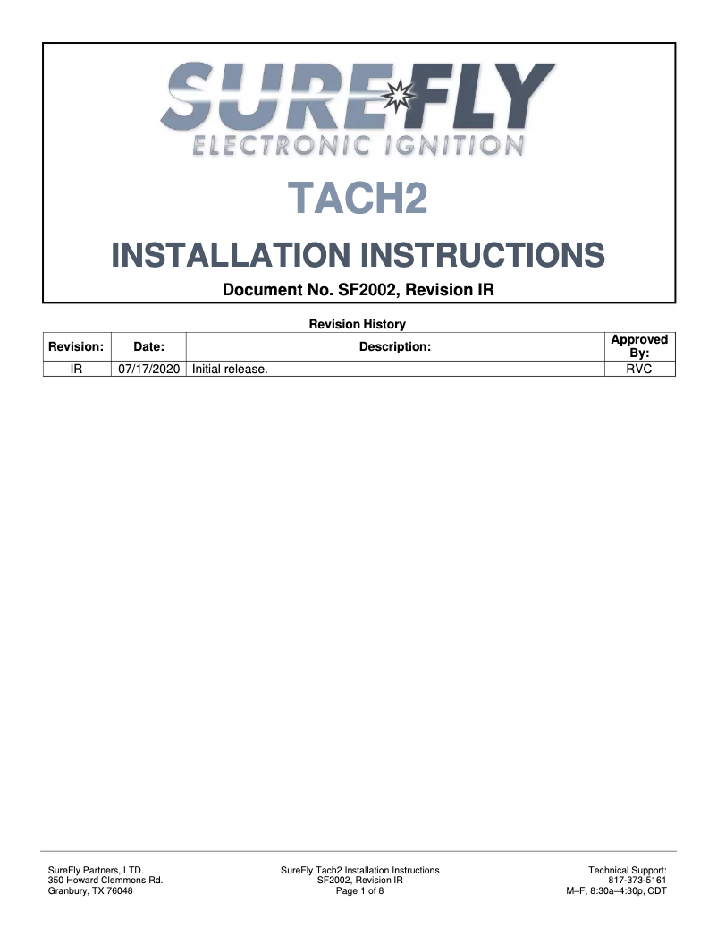 Image de la première page du manuel de l'appareil Tach2