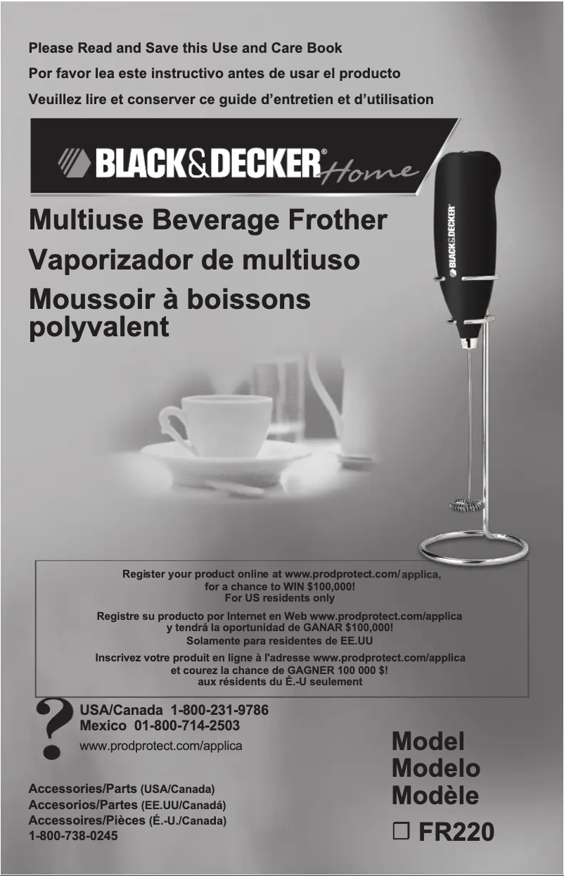 Page 1 de la notice Manuel utilisateur Black & Decker FR220