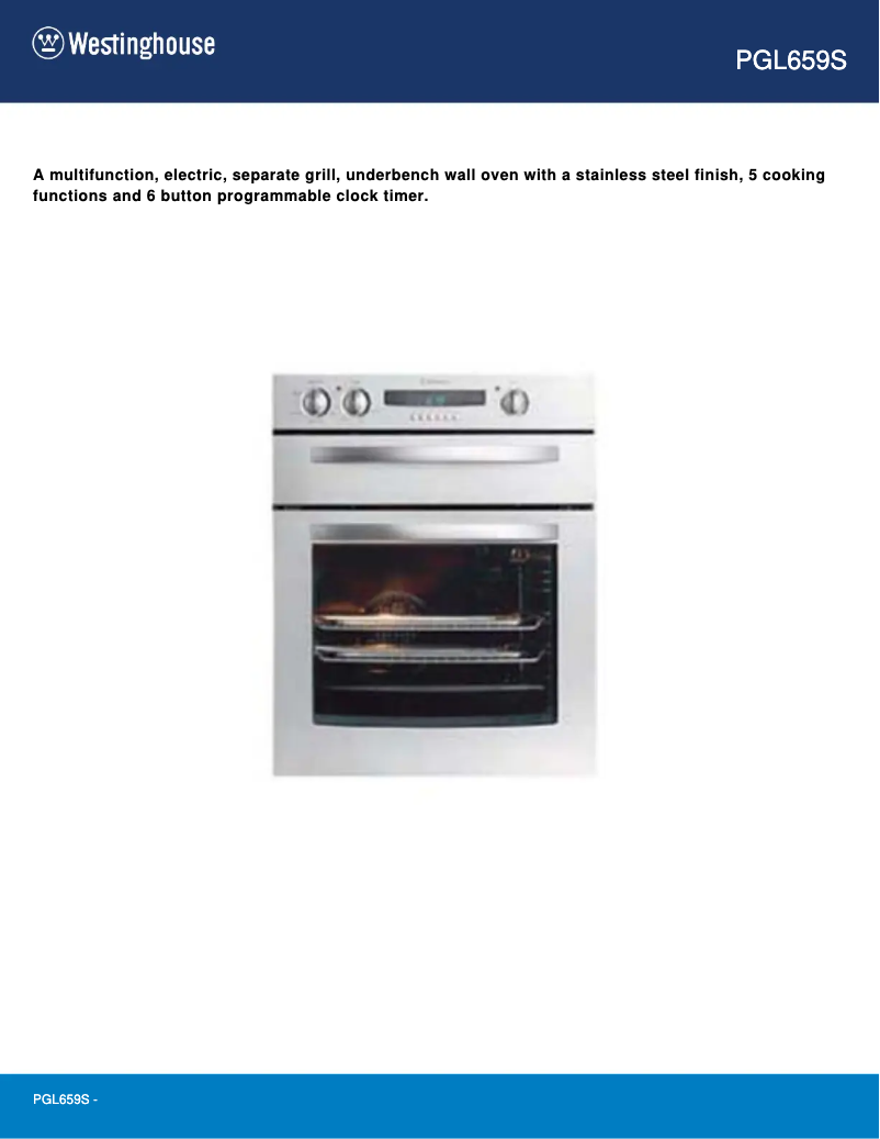 Image de la première page du manuel de l'appareil PGL659S