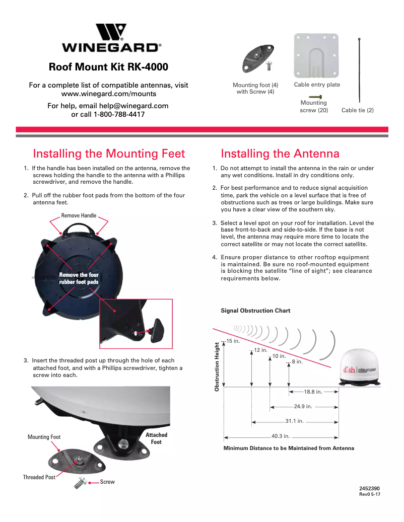 Page 1 de la notice Manuel utilisateur Winegard RK-4000