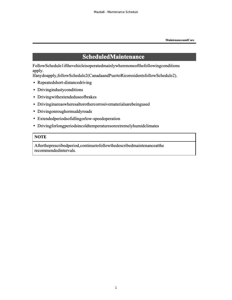 Image de la première page du manuel de l'appareil 6 Sport Wagon (2004)