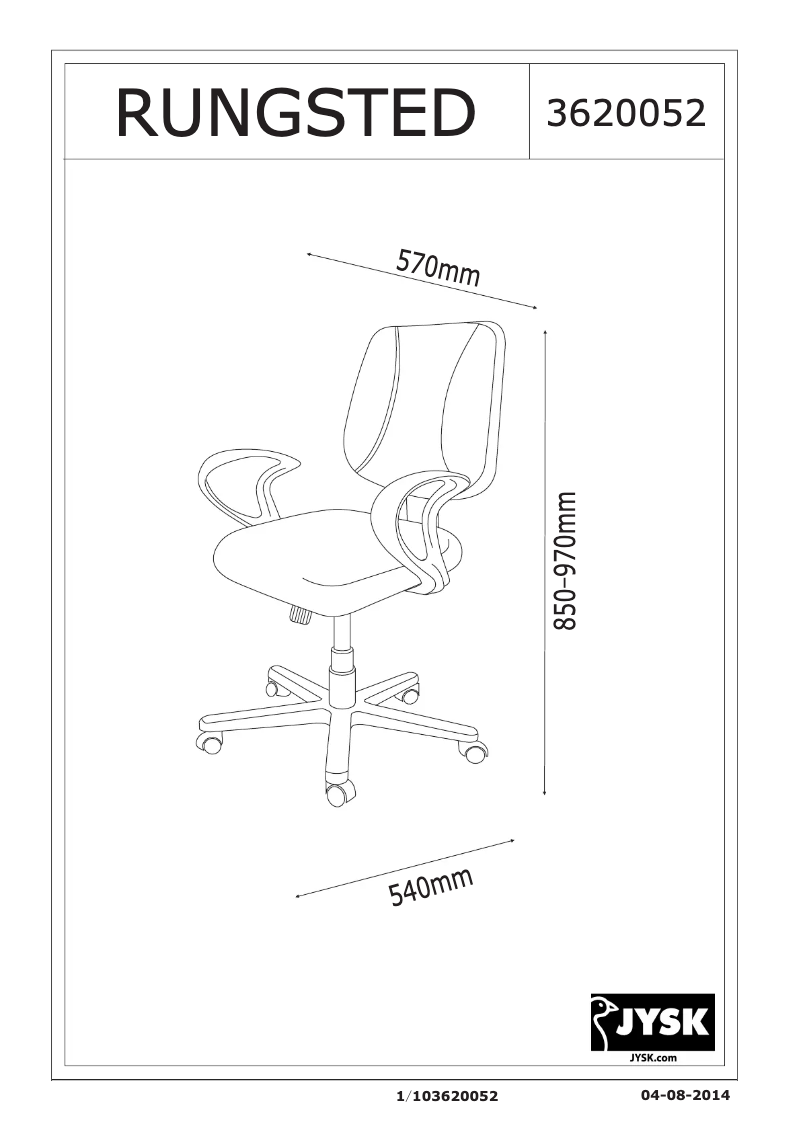 Página 1 del manual Manual de usuario JYSK Rungsted