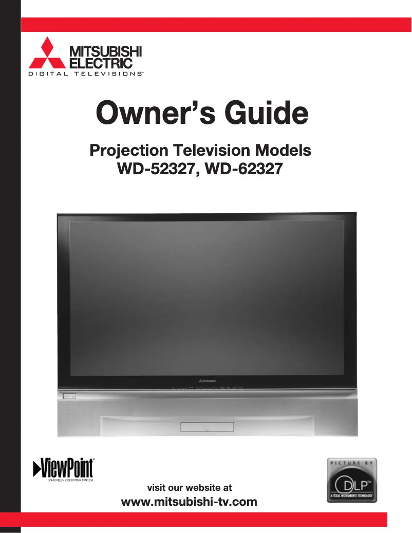 Page 1 de la notice Manuel utilisateur Mitsubishi WD-62327