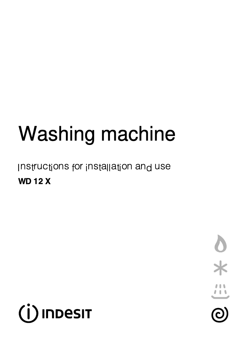 Page 1 de la notice Manuel utilisateur Indesit WD 12 X
