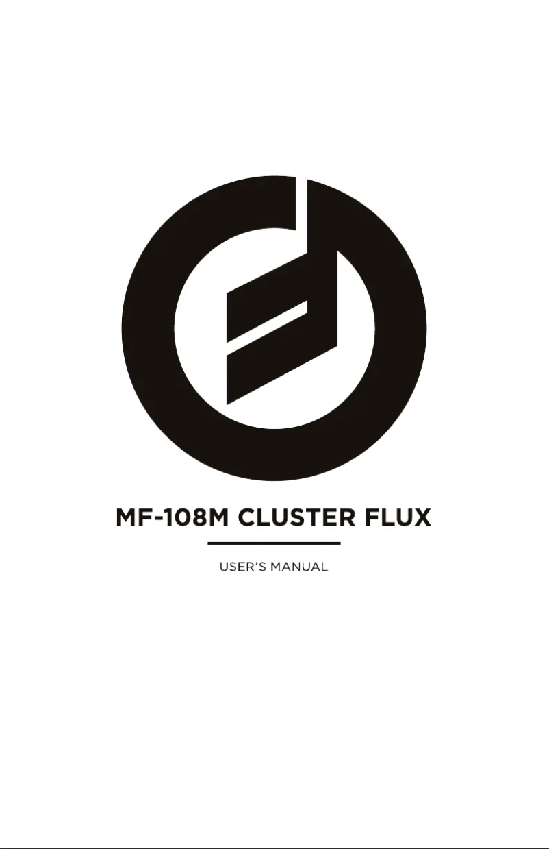 Image de la première page du manuel de l'appareil Cluster Flux MF-108M
