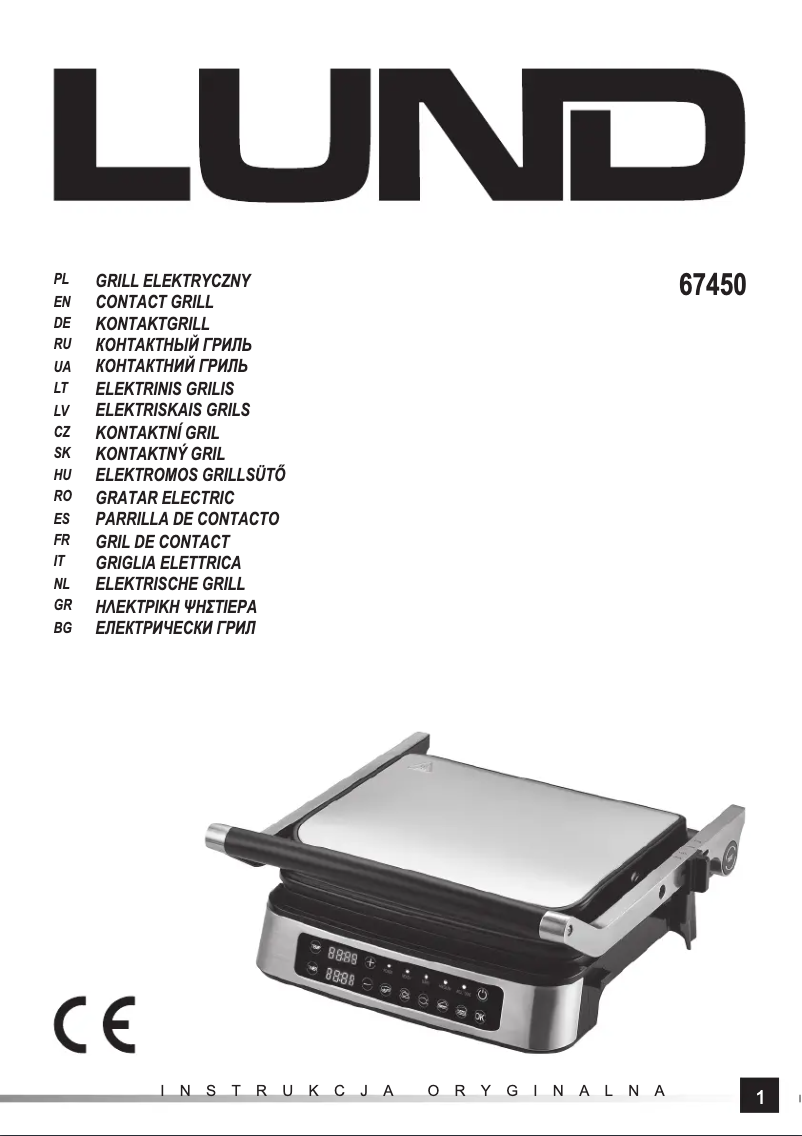 Page 1 de la notice Manuel utilisateur Lund 67450