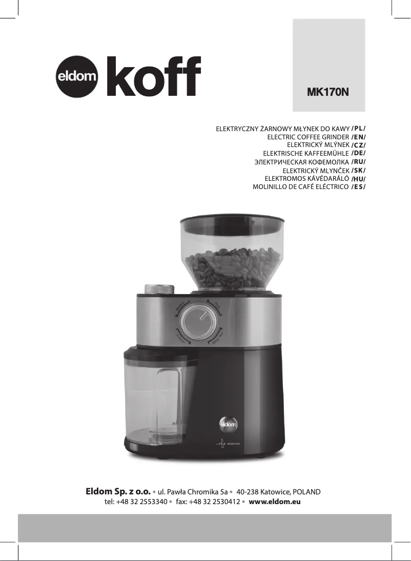 Page 1 de la notice Manuel utilisateur Eldom KOFF MK170N