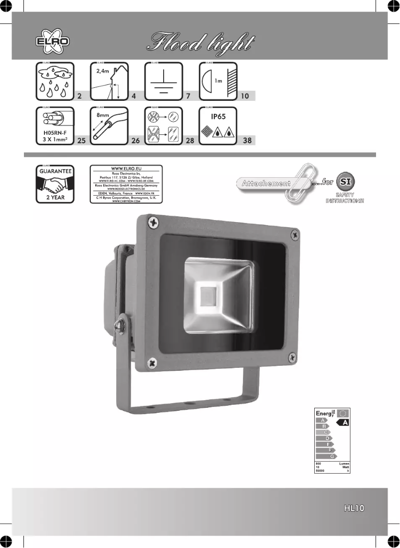 Image de la première page du manuel de l'appareil HL10