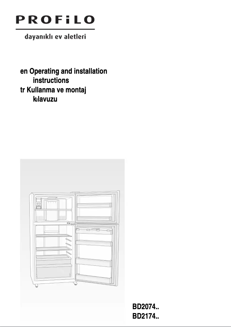 Page 1 de la notice Manuel utilisateur Profilo BD2074L2AN