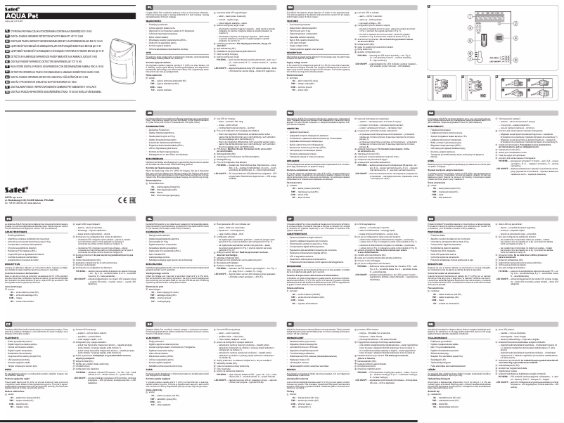 Page 1 of the manual User Manual Satel AQUA Pet