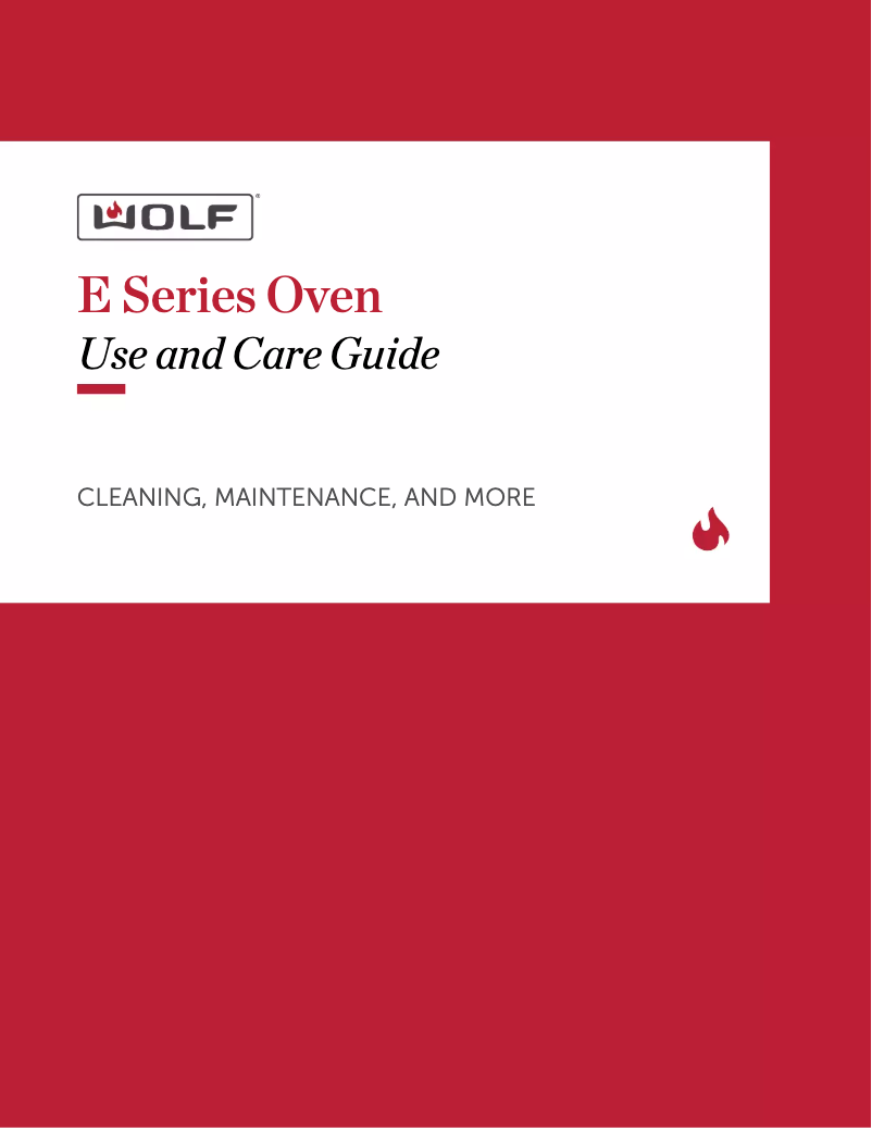 Page n°1 - Manuel d'utilisation et d'entretien Wolf SO3050TT