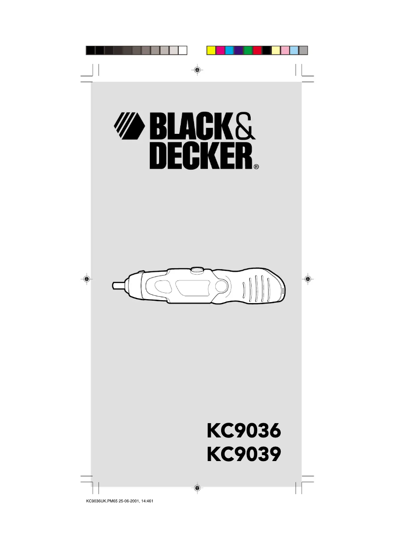 Page 1 de la notice Manuel utilisateur Black & Decker KC9039