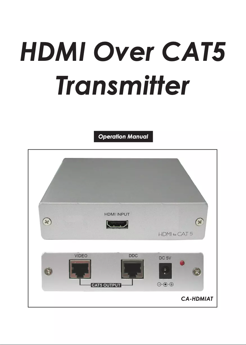 Image de la première page du manuel de l'appareil CA-HDMIAT