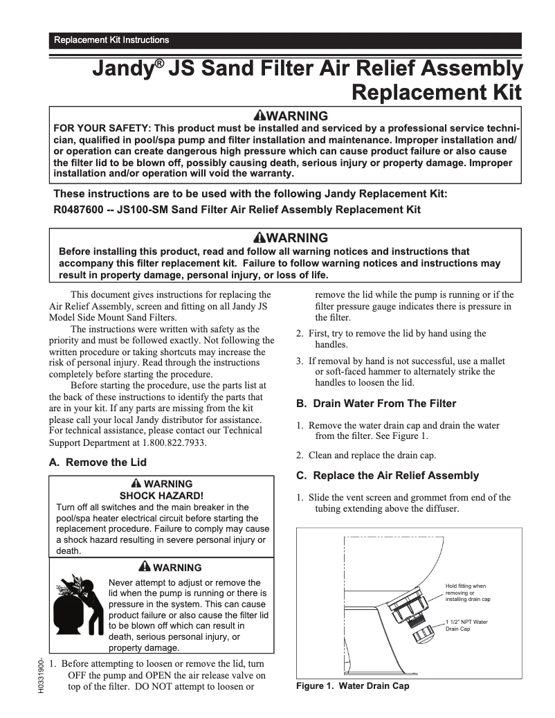 Page 1 de la notice Instructions / montage JANDY JS60-SM
