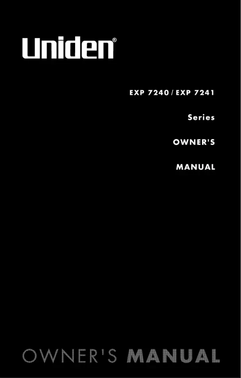 Image de la première page du manuel de l'appareil EXP 7240